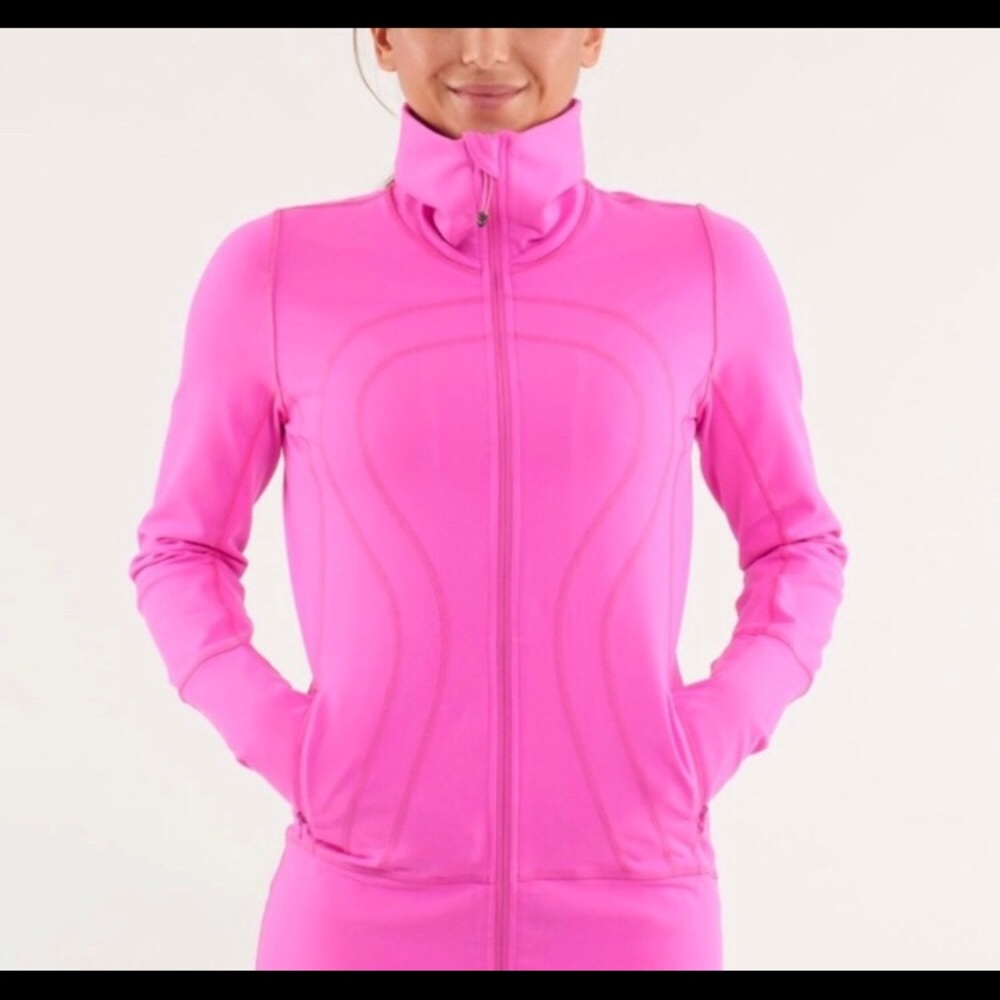 Lulu define jacket size 6 hot pink!